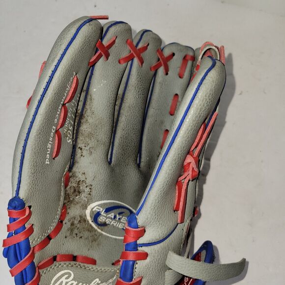 Rawlings Glove Players Series 11 1/2” Baseball WPL115GS Red Blue Grey Lefty R401 - Picture 4 of 15